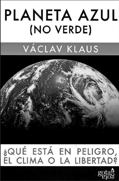 Portada del libro negacionista del presidente checo Václav Klaus.