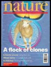 Un rebaño de Clones. Portada de Nature (Febrero, 1997) en la que se anunció el nacimiento de Dolly. 